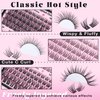 Goddvenus Lash Clusters Kit Wispy Individual Lashes Extension Kit Natural DIY Cluster Eyelash Extensions Kit C Curl Fluffy Waterproof Eyelashes Clusters (165pcs 10-18mm)