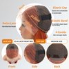 Asidow Ginger Orange Body Wave Lace Front Wigs Human Hair Pre Plucked with Baby Hair 180% Density 13x4 HD Lace Frontal Glueless Wigs for Women 30 inch