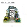 Hands Craft DIY Miniature Dollhouse Kit | 3D Model Craft Kit | Pre Cut Pieces | LED Lights | 1:24 Scale | Adult Teen | Garden Entrance (DGM02)