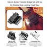Black Electric Guitar Tremolo Bridge with Bar Double Strat Locking for Floyd Rose Type