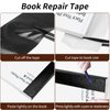 SMAODSGN 4 Inch Black Book Binding Tape 540 Inch Book Spine Tape Book Repairing Tape Library Book Adhesive Tape Thick Book Tape for Covering Hardback Broke Used Book（200u）