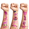 Generic 96 PCS Pink Cheetah Print Temporary Tattoos Theme Birthday Party Favors Supplies Decorations Decor for Girls Boys Classroom School Prizes Rewards