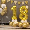 40 Inch Gold Number Balloons, Helium Mylar Foil Number Balloons for Birthday, Number 1 Balloon for 1st Birthday Decorations for Kids, Anniversary Party Decorations Supplies