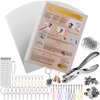 Waifairphy Shrink Plastic Sheet Kit for shrinky dinks,195PCS Shrink Art Kit Include 20 PCS Shrink Film Papers with 175 PCS Keychain Accessories for Kids Creative Craft and Keychains