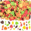 Konsait Bulk 540pcs Thanksgiving Foam Stickers,Fall Leaf Stickers Adhesive Foam Maple Leaves Stickers Art Craft Scrapbooks Supplies Thanksgiving Autumn Party Decoration