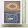 iLAND Miniature Dollhouse Accessories Vintage of Carpet for Dollhouse Furniture on 1/12 Scale and 3” - 12” Dolls, Woven Dollhouse Rugs 6” x 3.8”(2pcs Brilliance)