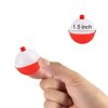 Coopay 30pcs lot Hard ABS Fishing Bobbers Set Snap on Red/White Float Bobbers Push Button Round Buoy Floats Fishing Tackle Accessories, 1.5 Inch