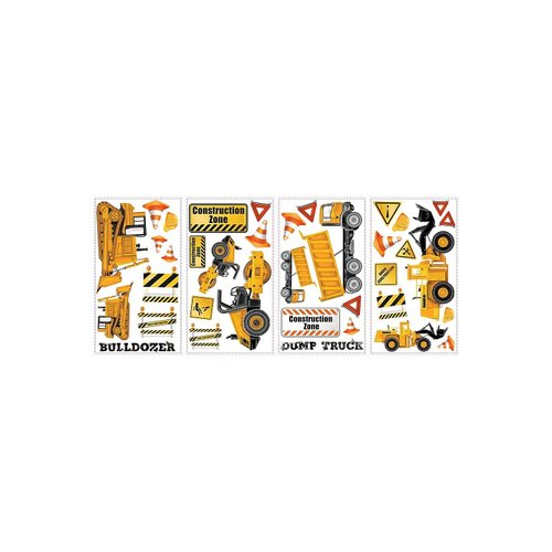 RoomMates RMK2330SCS Construction Trucks Peel and Stick Wall Decals