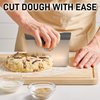 Zulay Premium Multi-purpose Stainless Steel Bench Scraper & Chopper, Easy to Read Etched Markings for Perfect Cuts, Quick & Easy Multi-use Dough Scraper, Dough Cutter & Pastry Scraper (Gray)