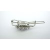 Generic Two small tiny silver filigree crystal hair pin clip barrettes fine hair