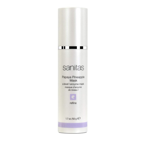 Sanitas Skincare Papaya Pineapple Mask, Exfoliating Cream Mask, Papain, Bromelain, 1.7 Ounce