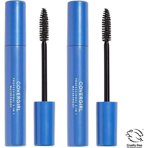 COVERGIRL Professional All-in-One Waterproof Mascara Very Black 225, 1 Count(Pack of 2)