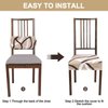 NIBESSER Dining Chair Seat Covers Set of 6,Stretch Soft Removable Washable Chairs Covers for Dining Room, Seat Cushion Slipcovers Protector for Kitchen Armless Chairs (No Rear,Brown)