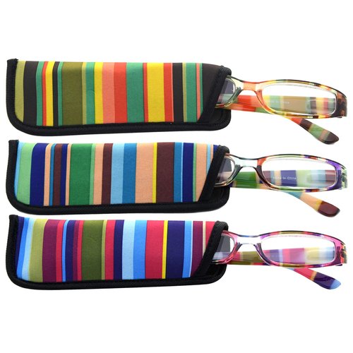 LUR READING GLASSES 3 pack Smaller Readers for Women