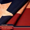 G128 Combo Pack: American USA Tea-Stained Flag 3x5 Ft & Texas Tea-Stained Flag 3x5 Ft | Both LiteWeave Pro Series Printed 300D Polyester, Brass Grommets