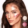 Youngfocus Cosmetics Cream Contour Best 8 Colors Contouring Foundation - Highlighting Makeup Kit/Concealer Palette - Vegan, Cruelty Free and Hypoallergenic - Instruction Manual（Face Blushes）
