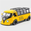 Toy Bus VW T1 Bus Toys Diecast Model Trucks,Pull Back Cars with Lights and Sounds for Kids Age 4-8 Volkswage Bus with Remoavable Top Yellow