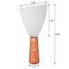 New Star Foodservice 38309 Wood Handle Slant Edge Grill Scraper, 4-Inch x 8.5-Inch
