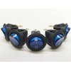 PACTRADE 5 PCS Boat Automotive CAR Small Round Blue LED Rocker Switch SPST ON/Off
