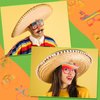 Janinka 18 Pcs Cinco De Mayo Fiesta Party Supplies Straw Sombrero Headbands Paper Eyeglasses, Mexican Theme Party Decor (Classic Style)