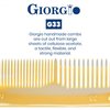 Giorgio G33 FineTooth and WideTooth Pocket Comb - Hair Styling Comb for Men and Women, Handmade Beard Comb for Men, Barber Comb, and Mustache Comb for Grooming,Saw Cut and Polished Travel Comb