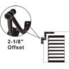 QCAA Blind Shutter Hinge for Wood Frame & Brick, Steel, 2-1/8" Offset, Powder Coated Matte Black, 4 Pack (2 Pair), Made in Taiwan