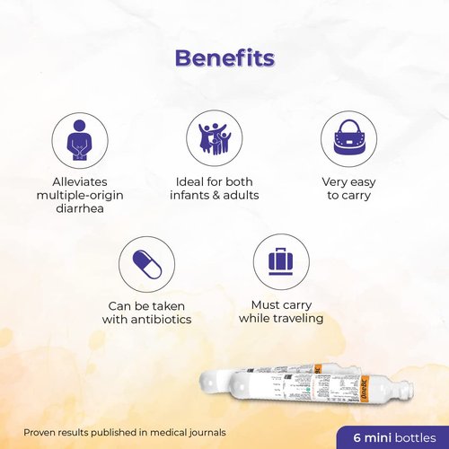 VELBIOM One Bc Probiotic Supplement to Alleviate Diarrhea Probiotics for Men and Women Oral Probiotics for Good Health Vegan Clinically Proven - 6 X 5Ml Mini Bottles