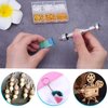 Pin Vise for Resin Casting Molds, Shynek Hand Drill for Jewelry Making Resin Tools Includes 1Pcs Push Hand Drill 10Pcs Drill Bits 480Pcs Eye Screws for DIY Keychain (Gold+silver)