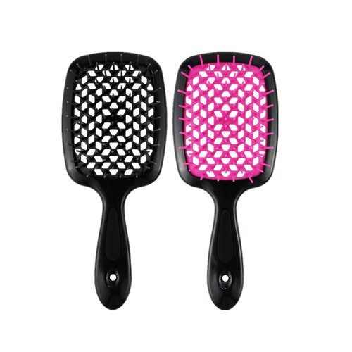 2PCS Lixera Hair Brush - Detangling for Curly, Wet and Dry Hair, Scalp Massage (Pink+Black)