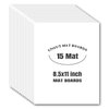AUEAR, White 8.5x11 Uncut Mat Matte Boards for Picture Framing, Print, Artwork - Backing Boards 1/16" Thick, 15 Pack