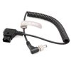 KOCACKOO D-Tap(P-Tap) to DC 5.5 * 2.5mm Locking Right Angle Male Coiled Power Cable for Double-Sided NP-F Dummy Battery and Video Devices PIX-E7 PIX-E5 7 Atomos/Ikan/Sony/DJI Monitor.
