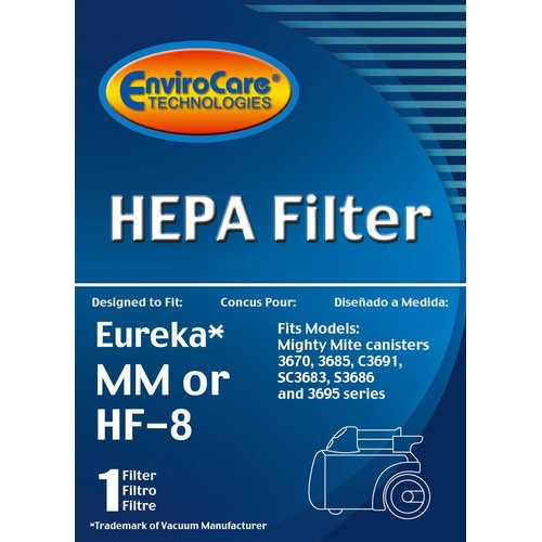 EnviroCare Replacement HEPA Vacuum Cleaner Filter for Eureka Sanitaire HF-8 MM Mighty Mite Pet Lover, 60666B, 60666A, 60666-6, EUR 60295-6 (Packaging May Vary)