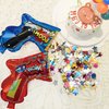 24PCS Inflatable Fireworks Gun Party Toys Confetti Fireworks Handheld Confetti Poppers Multicolor with Novelty Design Party Supplies for Birthday Christmas Wedding Graduation