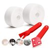 SNAILGARDEN 2 Roll White Caulk Strip, 1.5" x 10.5Ft Self Adhesive Caulk Tape with 2 Pcs Caulking Tool, Waterproof Caulking Sealing Tape for Kitchen Toilet Bathroom Bathtub Sink Basin Edge Protector