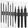 Pimple Popper Tool Kit - Boxoyx 10 Pcs Blackhead Remover Comedone Extractor Kit with Box for Quick and Easy Removal of Pimples, Blackheads, Zit Removing, Forehead,Facial and Nose (Black)