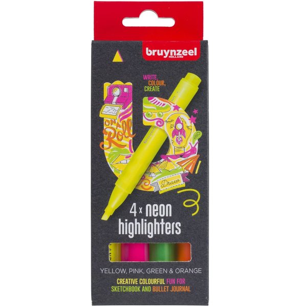 Bruynzeel Neon Highlighters 4-Piece Set