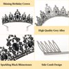 BAHABY Birthday Crown for Women It's My Birthday Sash & Rhinestone Tiara Set Princess Birthday Sash and Tiara for Women Birthday Decorations- Black