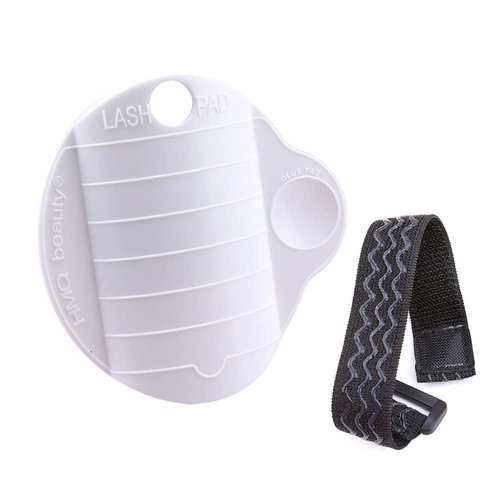Eyelash Extension Hand Pallet with Adjustable Wrist Strap False Eyelash Pallet Eyelash Tray for Grafting False Eyelashes