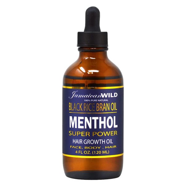 Jamaican Wild Black Rice Bran Oil Menthol Oil 4oz
