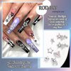 RODAKY 30PCS Star Nail Charms Silver 3D Star Charms Pink Nail Rhinestone Multi Style Nail Art Jewelry Dangle Stars Nail Decoration Y2K Bling Starlight Nail Gems Manicure Accessories for Women