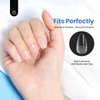 Beetles Gel Nail Tips Easy Nail Extension Etch X Nail Tips 12 Sizes 504Pcs Short Almond Half Matte Nail Tips Gelly Tips Full Cover False Nails