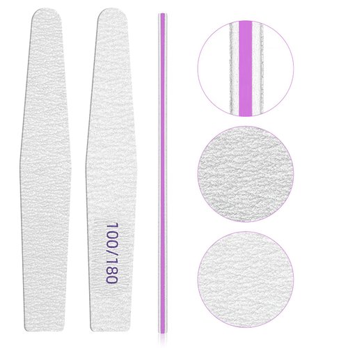 Lofuanna Nail File 15 PCS Professional Double Sided Acrylic Nail File,Washable Nail File Manicure Tools for Poly Nail Extension Gel and Acrylic Nails Tools Suit for Home Salon (100/180 grit)