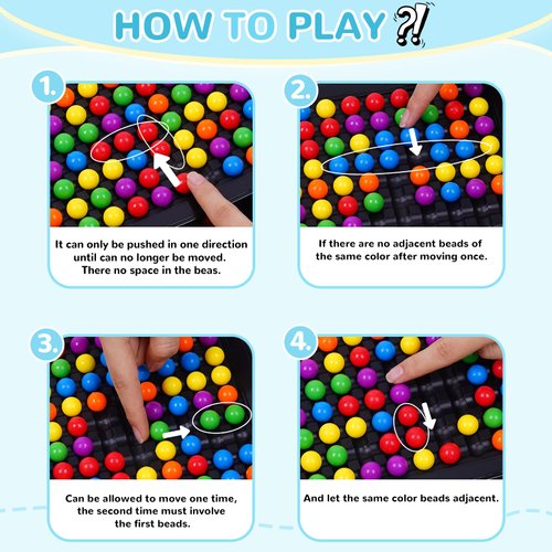 Gencokok 120PCS Intellectual Chessboard, 2024 New Intellectual Chessboard Dual Dual, Color Board Game, Fun Table Top Strategy Game, Family Board Games for Kids and Adults (120PCS)