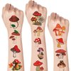 12 Sheets Mushroom Temporary Tattoos for Kids, Mushroom Birthday Party Supplies Decorations Party Favors for Boys Kids Girls Cute Face Fake Tattoos Stickers Party Gifts Game Classroom Rewards