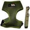 Dog Harness with Leash Vest Pet Puppy Soft Mesh (Green, XL: Chest 18" - 26" Neck up to 14")