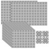 Clabby 12 Pcs Miniature Dollhouse Wallpaper Peel and Stick Cement Tile DIY Self Adhesive Dollhouse Flooring Wallpaper on 1/12 Scale 1/6 Scale for Dollhouse Accessories Decorations