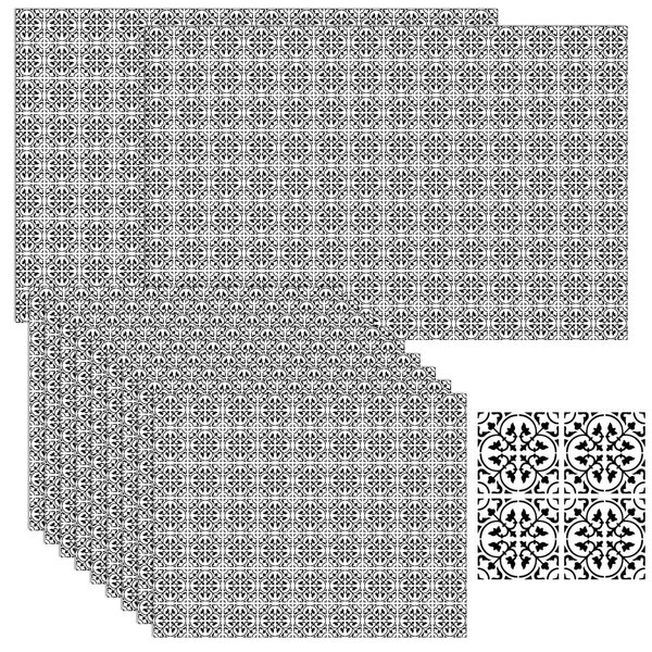 Clabby 12 Pcs Miniature Dollhouse Wallpaper Peel and Stick Cement Tile DIY Self Adhesive Dollhouse Flooring Wallpaper on 1/12 Scale 1/6 Scale for Dollhouse Accessories Decorations