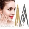 Golden Ratio Calipers, Stainless Steel Eyebrow Measuring Ruler Flexible Removable Ruler eyebrow mapping caliper Permanent Makeup Measure Tool(gold)