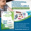 Printable Vinyl Sticker Paper - 25 Super Glossy Waterproof Labels for Inkjet and Laser Printers - Premium White Full Sheets - Strong Adhesive - Tear Resistant