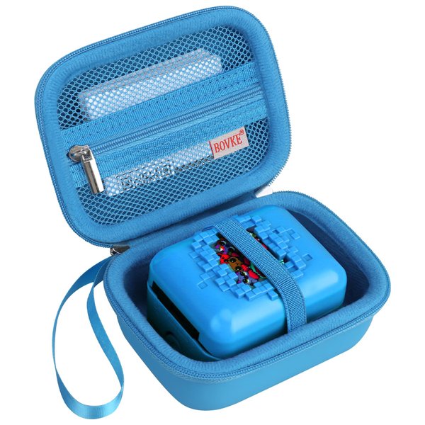 BOVKE Carrying Case for Bitzee Disney/Bitzee Magicals/Bitzee Interactive Toy Digital Pet and Case, Travel Holder Fits Bitzee Virtual Electronic Pets Kids Toys, Extra Space for Batteries, Light Blue